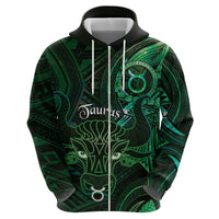 Personalised Polynesia Zodiac Taurus Hoodie Galaxy Polynesian Pattern Chest Tattoo Style LT14 - Polynesian Pride