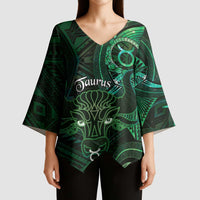Personalised Polynesia Zodiac Taurus Kimono Sleeve Blouse Galaxy Polynesian Pattern Chest Tattoo Style LT14 - Polynesian Pride