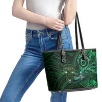 Personalised Polynesia Zodiac Taurus Leather Tote Bag Galaxy Polynesian Pattern Chest Tattoo Style