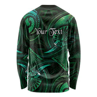 Personalised Polynesia Zodiac Taurus Long Sleeve Shirt Galaxy Polynesian Pattern Chest Tattoo Style LT14 - Polynesian Pride