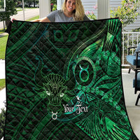 Personalised Polynesia Zodiac Taurus Quilt Galaxy Polynesian Pattern Chest Tattoo Style LT14 Green - Polynesian Pride