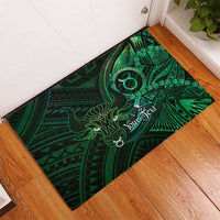 Personalised Polynesia Zodiac Taurus Rubber Doormat Galaxy Polynesian Pattern Chest Tattoo Style LT14 - Polynesian Pride