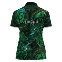 Personalised Polynesia Zodiac Taurus Women Polo Shirt Galaxy Polynesian Pattern Chest Tattoo Style LT14 - Polynesian Pride