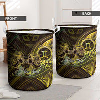 Personalised Polynesia Zodiac Gemini Laundry Basket Galaxy Polynesian Pattern Chest Tattoo Style LT14 - Polynesian Pride