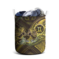 Personalised Polynesia Zodiac Gemini Laundry Basket Galaxy Polynesian Pattern Chest Tattoo Style LT14 - Polynesian Pride