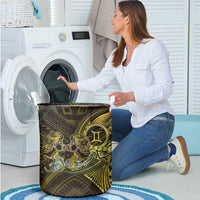 Personalised Polynesia Zodiac Gemini Laundry Basket Galaxy Polynesian Pattern Chest Tattoo Style LT14 - Polynesian Pride
