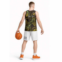 Personalised Polynesia Zodiac Gemini Basketball Jersey Galaxy Polynesian Pattern Chest Tattoo Style LT14 - Polynesian Pride