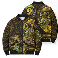 Personalised Polynesia Zodiac Gemini Bomber Puffer Jacket Galaxy Polynesian Pattern Chest Tattoo Style LT14 - Polynesian Pride