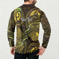 Personalised Polynesia Zodiac Gemini Button Sweatshirt Galaxy Polynesian Pattern Chest Tattoo Style