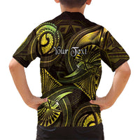Personalised Polynesia Zodiac Gemini Kid Hawaiian Shirt Galaxy Polynesian Pattern Chest Tattoo Style LT14 - Polynesian Pride