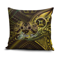 Personalised Polynesia Zodiac Gemini Pillow Cover Galaxy Polynesian Pattern Chest Tattoo Style LT14 Yellow - Polynesian Pride