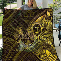 Personalised Polynesia Zodiac Gemini Quilt Galaxy Polynesian Pattern Chest Tattoo Style LT14 Yellow - Polynesian Pride
