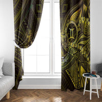 Personalised Polynesia Zodiac Gemini Window Curtain Galaxy Polynesian Pattern Chest Tattoo Style LT14 - Polynesian Pride