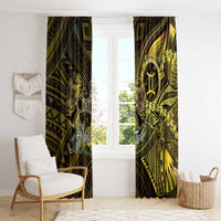 Personalised Polynesia Zodiac Gemini Window Curtain Galaxy Polynesian Pattern Chest Tattoo Style LT14 - Polynesian Pride