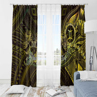 Personalised Polynesia Zodiac Gemini Window Curtain Galaxy Polynesian Pattern Chest Tattoo Style LT14 - Polynesian Pride