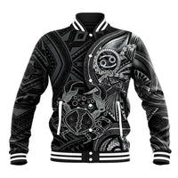 Personalised Polynesia Zodiac Cancer Baseball Jacket Galaxy Polynesian Pattern Chest Tattoo Style LT14 Unisex Black - Polynesian Pride