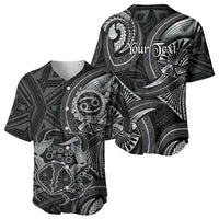 Personalised Polynesia Zodiac Cancer Baseball Jersey Galaxy Polynesian Pattern Chest Tattoo Style