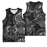 Personalised Polynesia Zodiac Cancer Basketball Jersey Galaxy Polynesian Pattern Chest Tattoo Style LT14 - Polynesian Pride