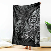 Personalised Polynesia Zodiac Cancer Blanket Galaxy Polynesian Pattern Chest Tattoo Style LT14 - Polynesian Pride