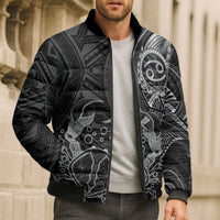 Personalised Polynesia Zodiac Cancer Bomber Puffer Jacket Galaxy Polynesian Pattern Chest Tattoo Style LT14 - Polynesian Pride