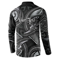 Personalised Polynesia Zodiac Cancer Button Sweatshirt Galaxy Polynesian Pattern Chest Tattoo Style LT14 - Polynesian Pride