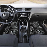 Personalised Polynesia Zodiac Cancer Car Mats Galaxy Polynesian Pattern Chest Tattoo Style LT14 Set 2pcs - Front Black - Polynesian Pride