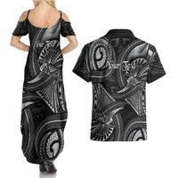 Personalised Polynesia Zodiac Cancer Couples Matching Summer Maxi Dress and Hawaiian Shirt Galaxy Polynesian Pattern Chest Tattoo Style LT14 - Polynesian Pride