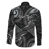 Personalised Polynesia Zodiac Cancer Family Matching Off The Shoulder Long Sleeve Dress and Hawaiian Shirt Galaxy Polynesian Pattern Chest Tattoo Style