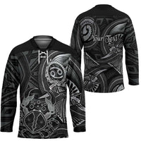Personalised Polynesia Zodiac Cancer Hockey Jersey Galaxy Polynesian Pattern Chest Tattoo Style LT14 - Polynesian Pride