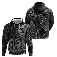 Personalised Polynesia Zodiac Cancer Hoodie Galaxy Polynesian Pattern Chest Tattoo Style LT14 - Polynesian Pride