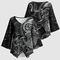 Personalised Polynesia Zodiac Cancer Kimono Sleeve Blouse Galaxy Polynesian Pattern Chest Tattoo Style LT14 - Polynesian Pride