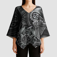 Personalised Polynesia Zodiac Cancer Kimono Sleeve Blouse Galaxy Polynesian Pattern Chest Tattoo Style LT14 - Polynesian Pride