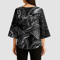 Personalised Polynesia Zodiac Cancer Kimono Sleeve Blouse Galaxy Polynesian Pattern Chest Tattoo Style LT14 - Polynesian Pride
