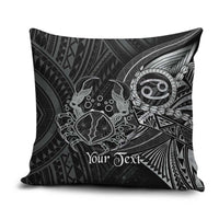 Personalised Polynesia Zodiac Cancer Pillow Cover Galaxy Polynesian Pattern Chest Tattoo Style LT14 Black - Polynesian Pride