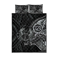 Personalised Polynesia Zodiac Cancer Quilt Bed Set Galaxy Polynesian Pattern Chest Tattoo Style LT14 - Polynesian Pride