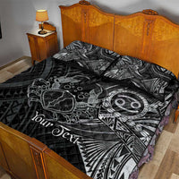Personalised Polynesia Zodiac Cancer Quilt Bed Set Galaxy Polynesian Pattern Chest Tattoo Style LT14 - Polynesian Pride