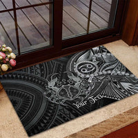 Personalised Polynesia Zodiac Cancer Rubber Doormat Galaxy Polynesian Pattern Chest Tattoo Style LT14 - Polynesian Pride