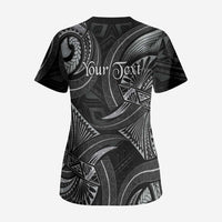 Personalised Polynesia Zodiac Cancer Scrub Top Galaxy Polynesian Pattern Chest Tattoo Style LT14 - Polynesian Pride