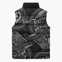 Personalised Polynesia Zodiac Cancer Sleeveless Puffer Jacket Galaxy Polynesian Pattern Chest Tattoo Style LT14 - Polynesian Pride
