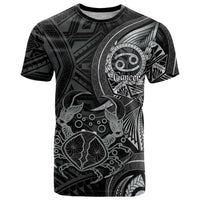 Personalised Polynesia Zodiac Cancer T Shirt Galaxy Polynesian Pattern Chest Tattoo Style LT14 Black - Polynesian Pride
