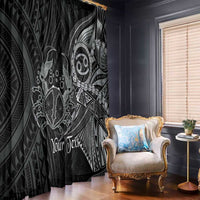 Personalised Polynesia Zodiac Cancer Window Curtain Galaxy Polynesian Pattern Chest Tattoo Style LT14 - Polynesian Pride
