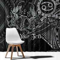 Personalised Polynesia Zodiac Cancer Window Curtain Galaxy Polynesian Pattern Chest Tattoo Style LT14 - Polynesian Pride