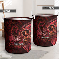 Personalised Polynesia Zodiac Scorpio Laundry Basket Galaxy Polynesian Pattern Chest Tattoo Style LT14 - Polynesian Pride