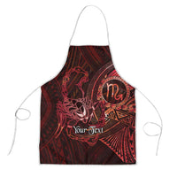 Personalised Polynesia Zodiac Scorpio Apron Galaxy Polynesian Pattern Chest Tattoo Style LT14 Red - Polynesian Pride