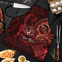 Personalised Polynesia Zodiac Scorpio Apron Galaxy Polynesian Pattern Chest Tattoo Style LT14 Red - Polynesian Pride