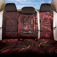 Personalised Polynesia Zodiac Scorpio Back Car Seat Cover Galaxy Polynesian Pattern Chest Tattoo Style LT14 One Size Red - Polynesian Pride