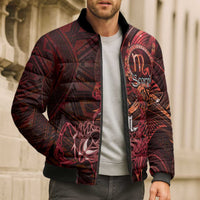 Personalised Polynesia Zodiac Scorpio Bomber Puffer Jacket Galaxy Polynesian Pattern Chest Tattoo Style LT14 - Polynesian Pride