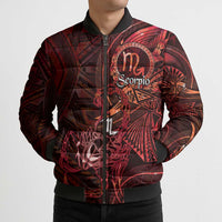 Personalised Polynesia Zodiac Scorpio Bomber Puffer Jacket Galaxy Polynesian Pattern Chest Tattoo Style LT14 - Polynesian Pride