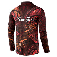 Personalised Polynesia Zodiac Scorpio Button Sweatshirt Galaxy Polynesian Pattern Chest Tattoo Style LT14 - Polynesian Pride