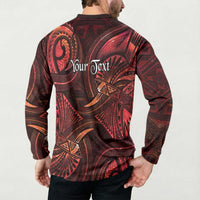 Personalised Polynesia Zodiac Scorpio Button Sweatshirt Galaxy Polynesian Pattern Chest Tattoo Style LT14 - Polynesian Pride